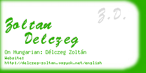 zoltan delczeg business card